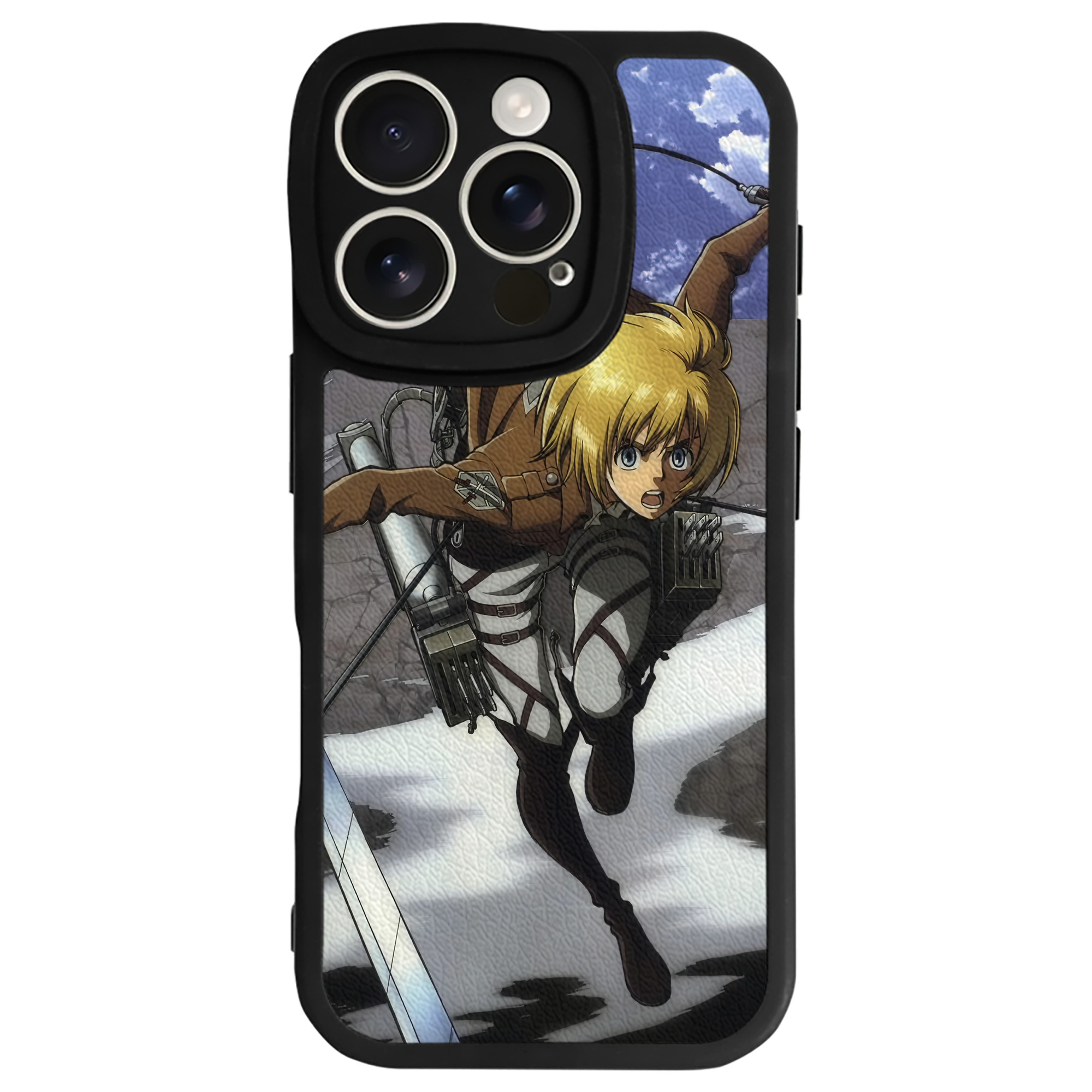 （画像用） 進撃の巨人 Attack on Titan 【iPhone 16シリーズ対応】シリコンスマホケース（レザー調） 材質：シリコン